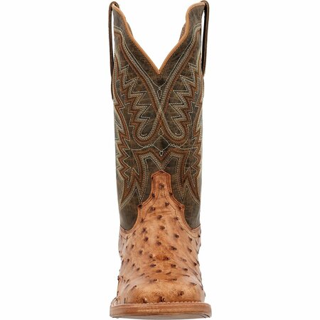 Durango Men's PRCA Collection Full-Quill Ostrich Western Boot, ANTIQUED SADDLE, B, Size 10 DDB0472